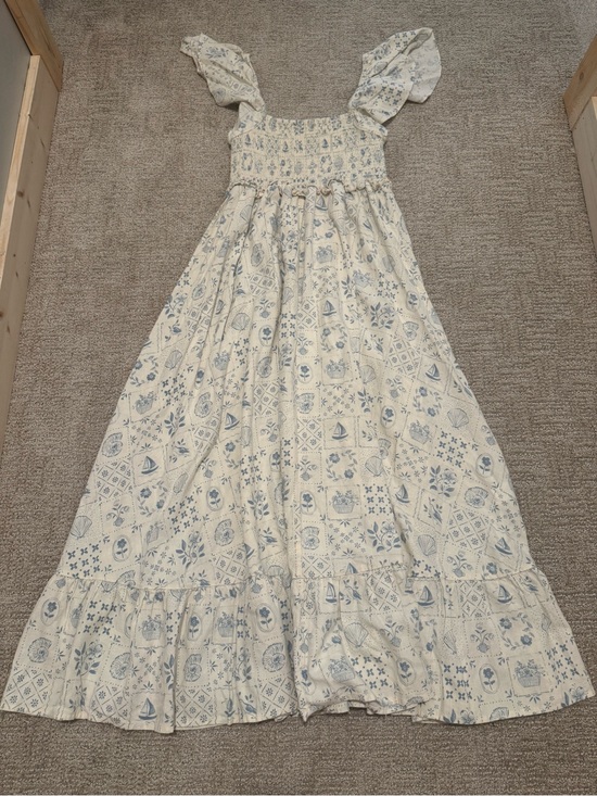 Rylee + Cru Dresses & Skirts - Rylee + Cru Francesca tile dress M linen blend beachy Mediterranean maxi